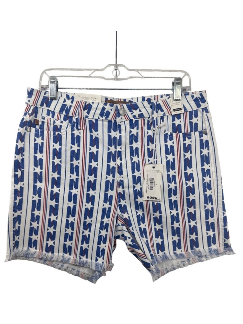 Judy Blue Women Short Sz XL Red/White/Blue Stars&Stripes Americana Patriotic NWT